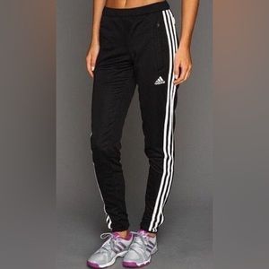 Adidas climacool youth medium black and white stripe track pants